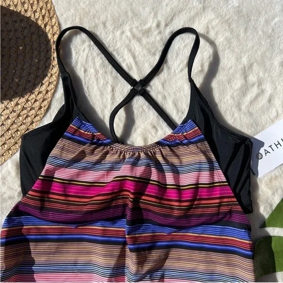 Athleta D/DD Capri Stripe Blousy Tankini Top - Picture 3 of 8